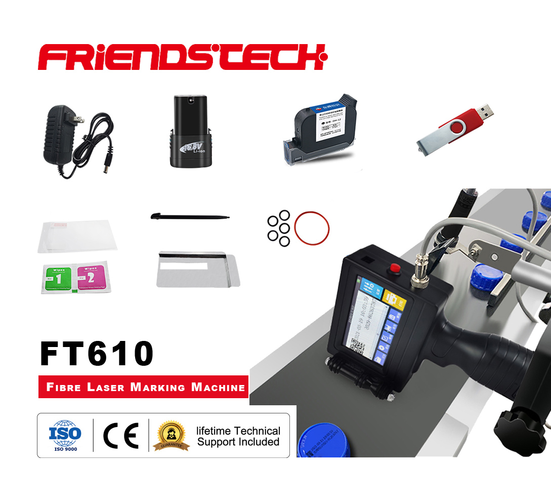 Hot selling portable handheld inkjet printer for plastic bag, hand jet printer manufacture in China QR code Barcode expire date