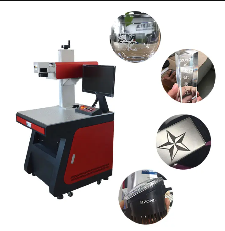 1w 3w 5w 10w Desktop type Galvanometer field mirror scan UV marking LCD glass two-dimensional code .